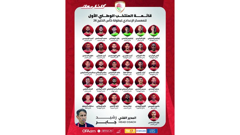 الامارات | مدرب عُمان يستدعي 31 لاعباً استعداداً لـ «خليجي 26»