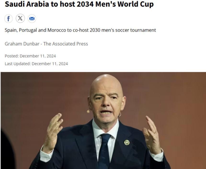 إشادات واسعة.. الاعلام العالمي يحتفي بفوز المملكة باستضافة كاس العالم 2034