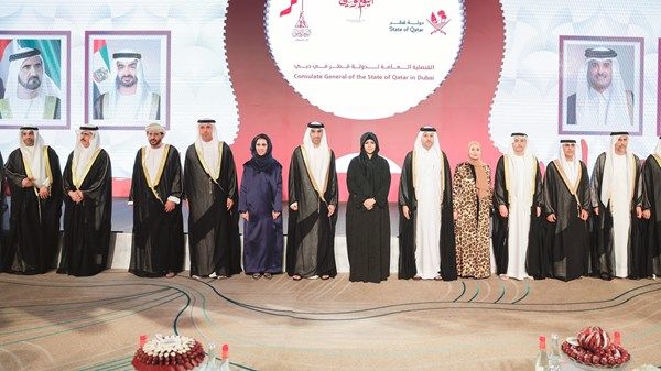 لطيفة بنت محمد تحضر الاحتفال باليوم الوطني القطري في دبي