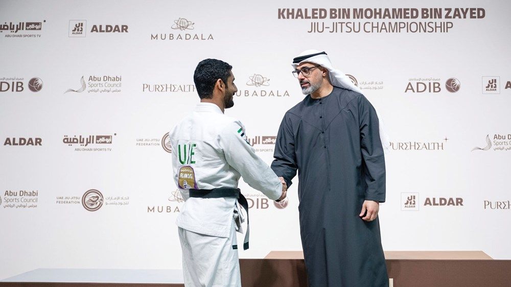 ولي عهد أبوظبي يشهد ختام منافسات النسخة الأولى من بطولة خالد بن محمد بن زايد للجوجيتسو