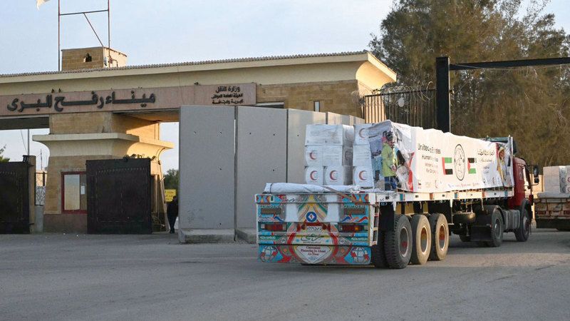 الامارات | 3 قوافل مساعدات إماراتية تصل قطاع غزة