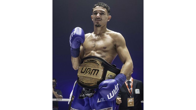 الامارات | محمد تويزي يُتوّج بحزام «الإنتركونتيننتال» في «ليلة القتال»