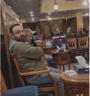 صبرى فواز ومحمود فارس وعزوز عادل فى عزاء والدة حسام على