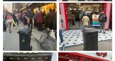 محافظة الجيزة تلزم المحال بشارع فيصل بوضع صناديق قمامة أمامها