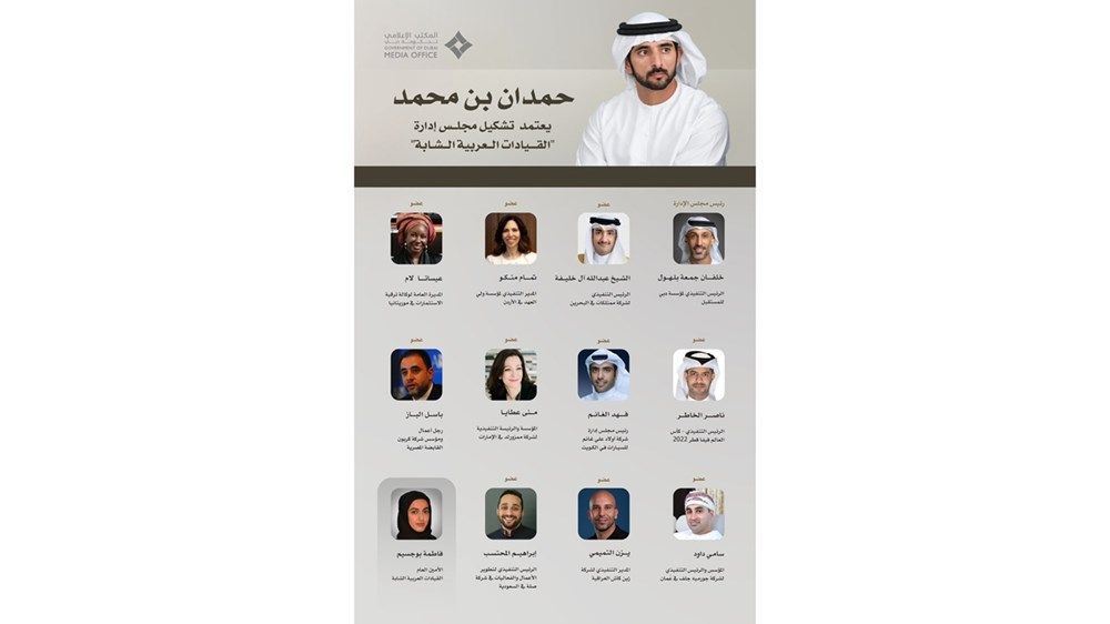 حمدان بن محمد يعتمد تشكيل مجلس إدارة «القيادات العربية الشابة»