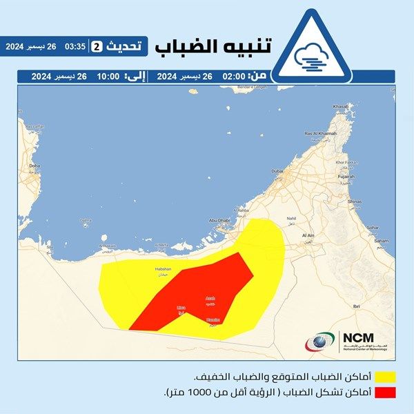 تنبيه من "الوطني للأرصاد"