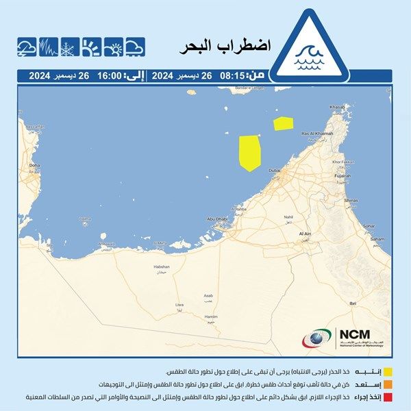 "الوطني للأرصاد" يكشف عن توقعاته لحالة الطقس