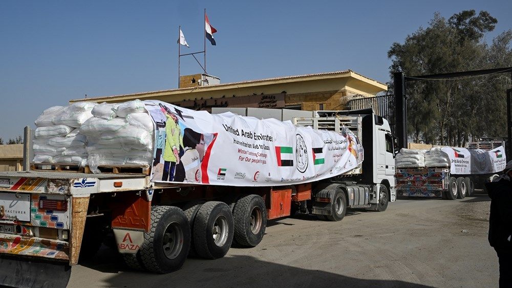 وصول 3 قوافل مساعدات إماراتية إلى قطاع غزة ضمن «الفارس الشهم 3»