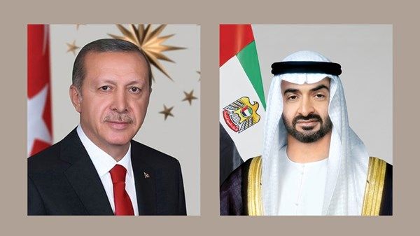 رئيس الدولة والرئيس التركي يبحثان هاتفياً علاقات البلدين والتطورات الإقليمية