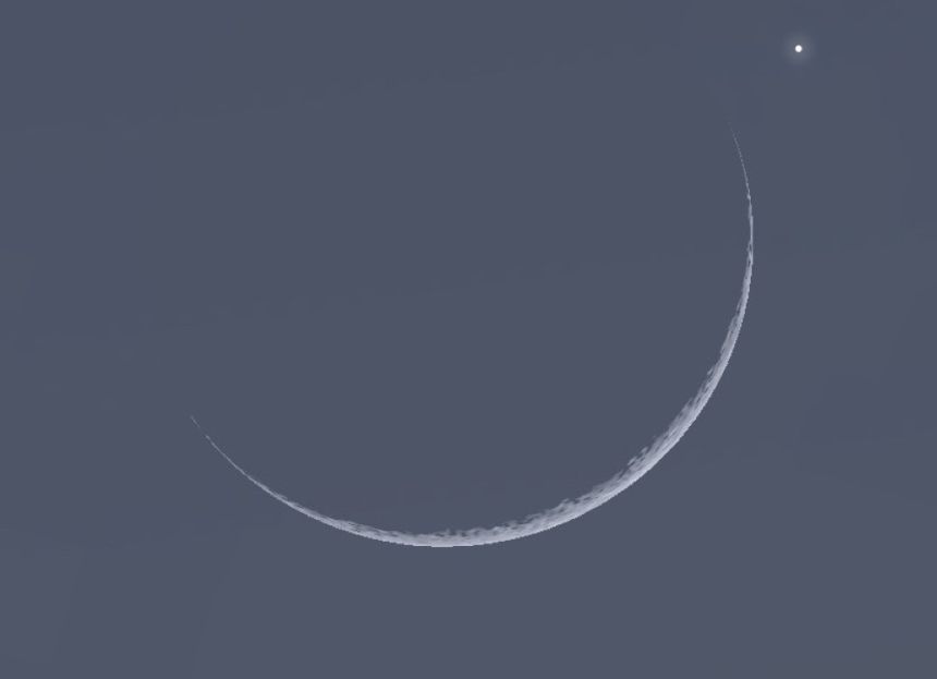 يُرى بالعين المجردة.. رصد هلال شهر رجب بسماء الحدود الشمالية