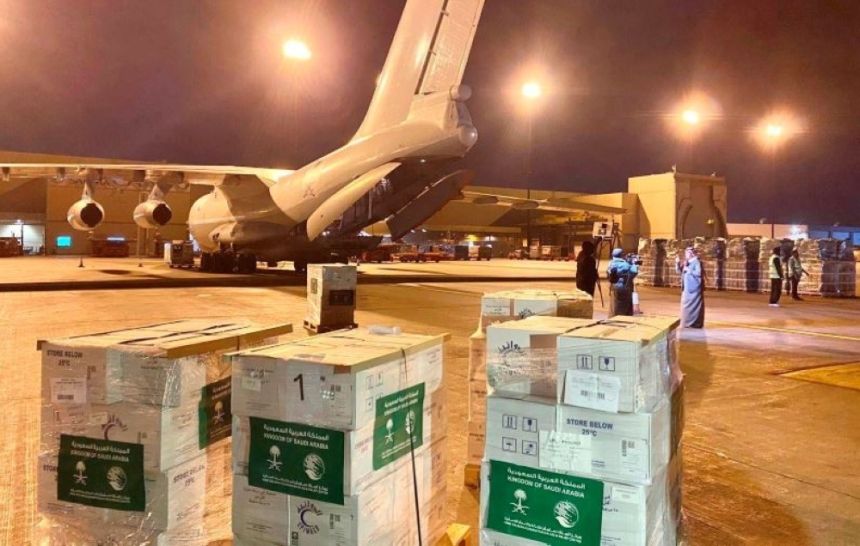 انطلاق أولى طلائع الجسور الإغاثية السعودية للشعب السوري الشقيق