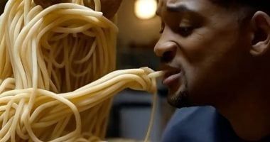 تكنولوجيا: ويل سميث يتناول الاسباجتى.. صورة تثير القلق حول خدع الذكاء الاصطناعى