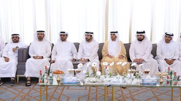 حمدان بن محمد وأحمد بن محمد يحضران أفراح المهيري والهاملي