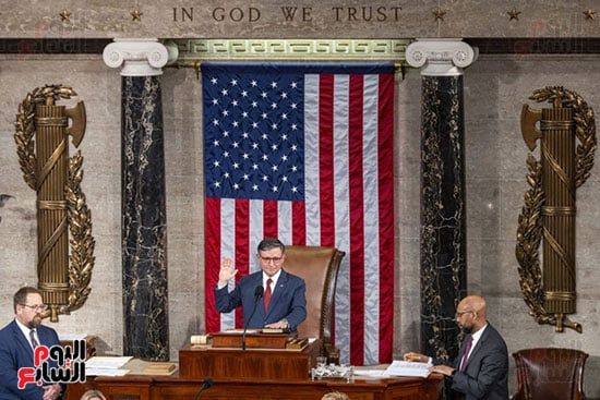 مجلس النواب الأمريكى يصوت للجمهورى مايك جونسون رئيسا له.. صور