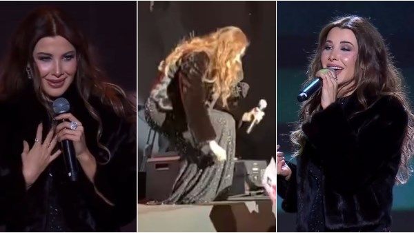 الرياض.. نانسي عجرم تقفز من على المسرح وتتفاجأ بهذا الموقف