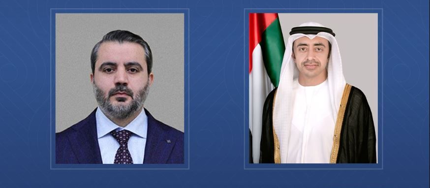 الامارات | عبدالله بن زايد يستقبل وزير الخارجية في الحكومة السورية الانتقالية