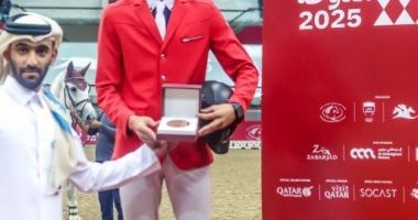 سيف فكرى يواصل التألق ويحصد خامس الميداليات لمصر فى بطولة قطر الدولية للفروسية