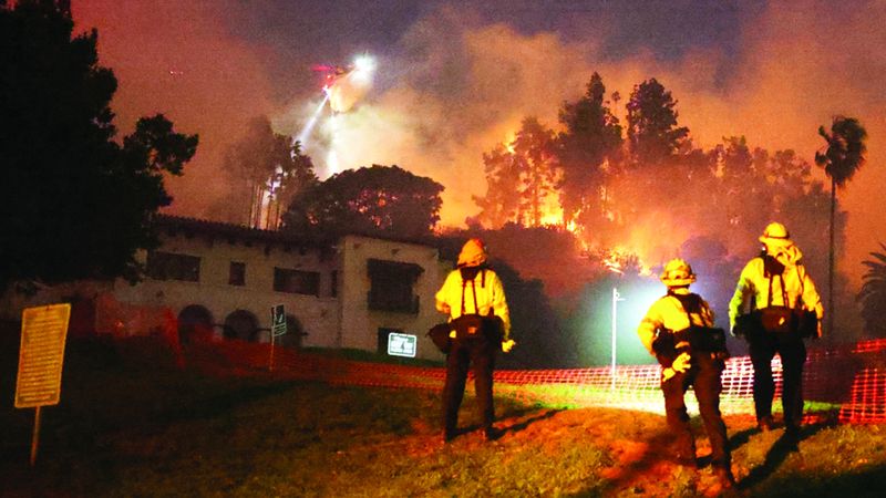 الامارات | حرائق لوس أنجلوس تلتهم منازل مشاهير هوليوود