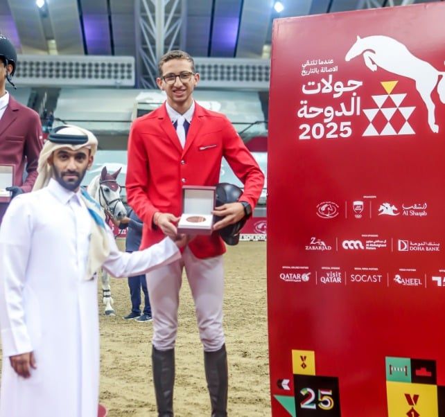 سيف فكرى يواصل التألق ويحصد خامس الميداليات لمصر فى بطولة قطر الدولية للفروسية