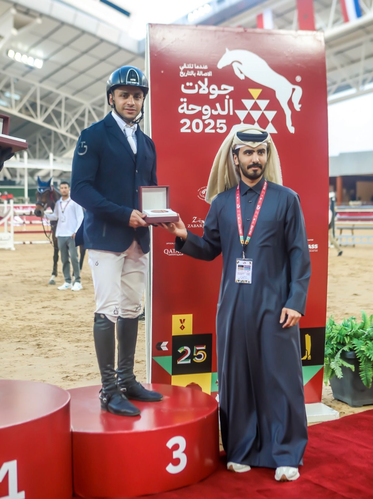 الفارس المصري مصطفى سعيد يحصد برونزية بطولة قطر الدولية للفروسية