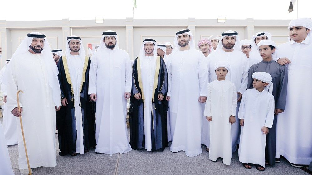 محمد بن راشد والشيوخ يحضرون أفراح العامري وآل بومهير