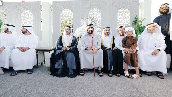 محمد بن راشد والشيوخ يحضرون أفراح العامري وآل بومهير