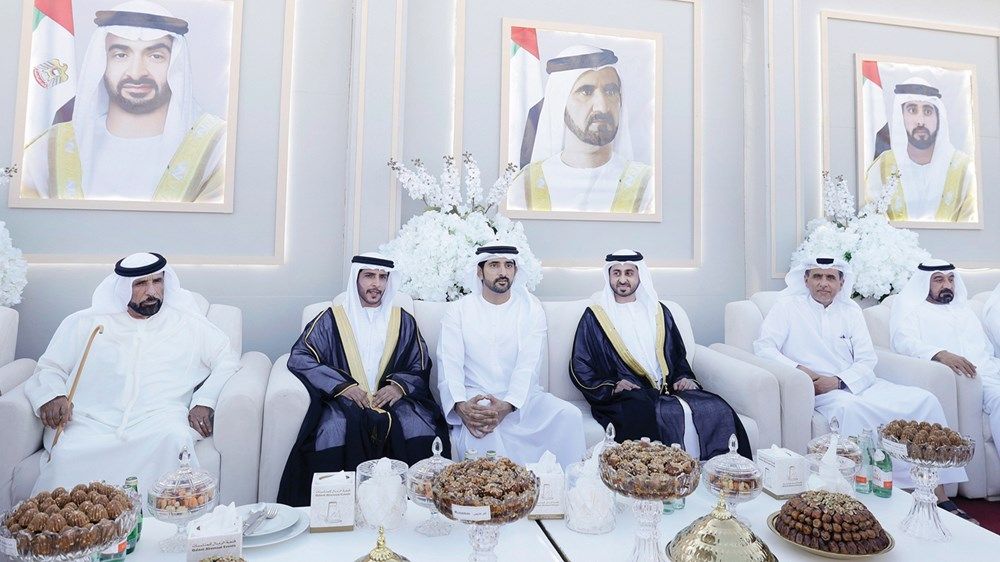 محمد بن راشد والشيوخ يحضرون أفراح العامري وآل بومهير