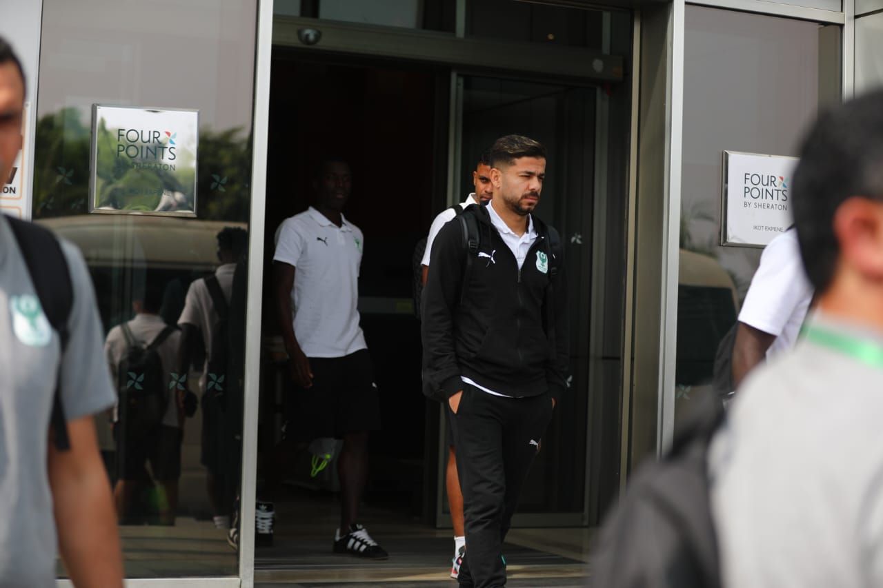 بعثة المصري تتوجه إلى استاد جودسويل أكبابيو لخوض مباراة إنيمبا