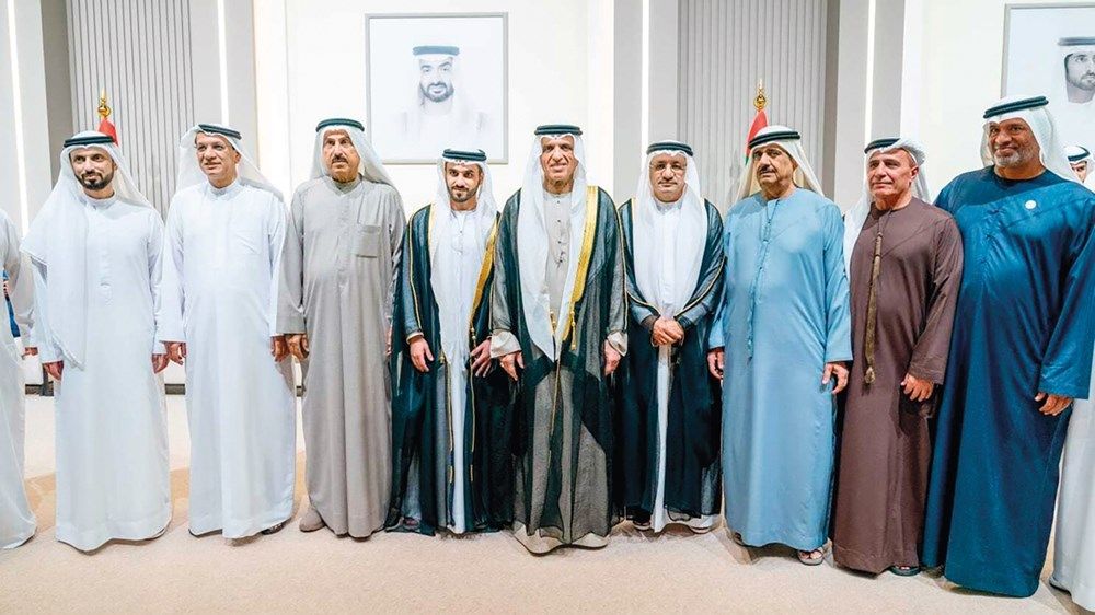 حاكما أم القيوين ورأس الخيمة والشيوخ يحضرون أفراح القطامي والسويدي