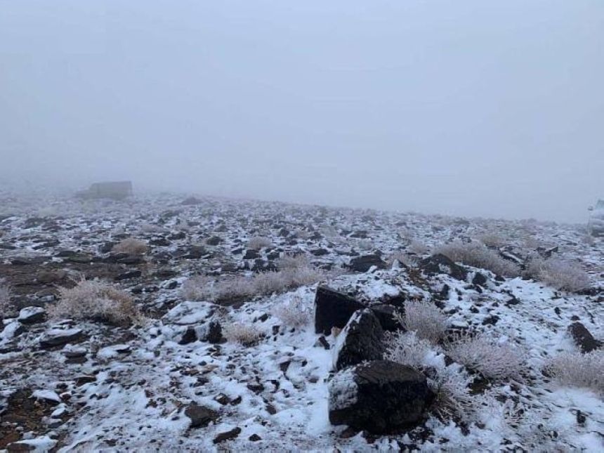 طريف والقريات تسجلان الأدنى حرارة في المملكة اليوم