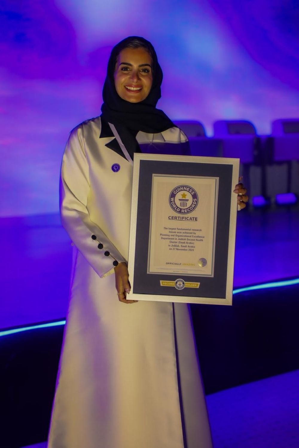 البروفيسورة بدرة الغامدي: تسجيل محاضرتي في "جينيس" يعكس تطور البحث العلمي بالمملكة