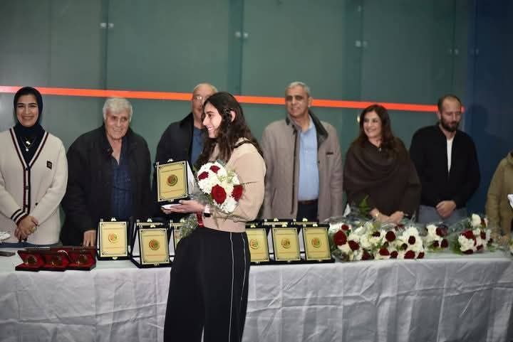 سبورتنج يكرم نور الشربيني بعد تتويجها ببطولة العالم مع منتخب السيدات.. صور