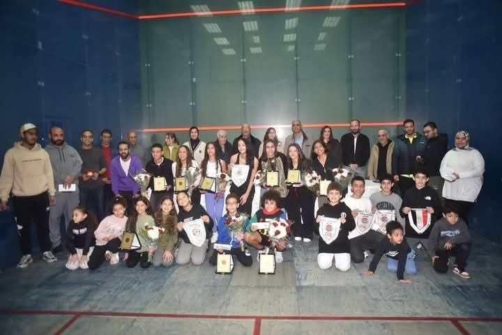 سبورتنج يكرم نور الشربيني بعد تتويجها ببطولة العالم مع منتخب السيدات.. صور