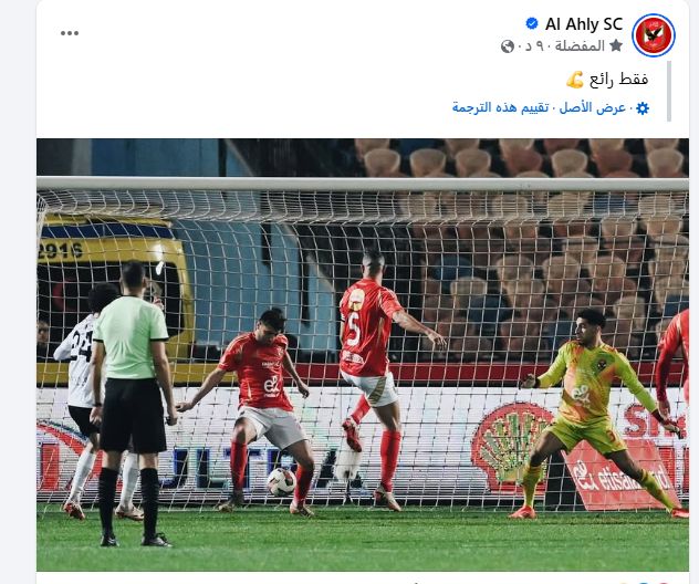 الأهلي يشيد بإنقاذ كريم نيدفيد المُثير أمام الجونة ..صورة