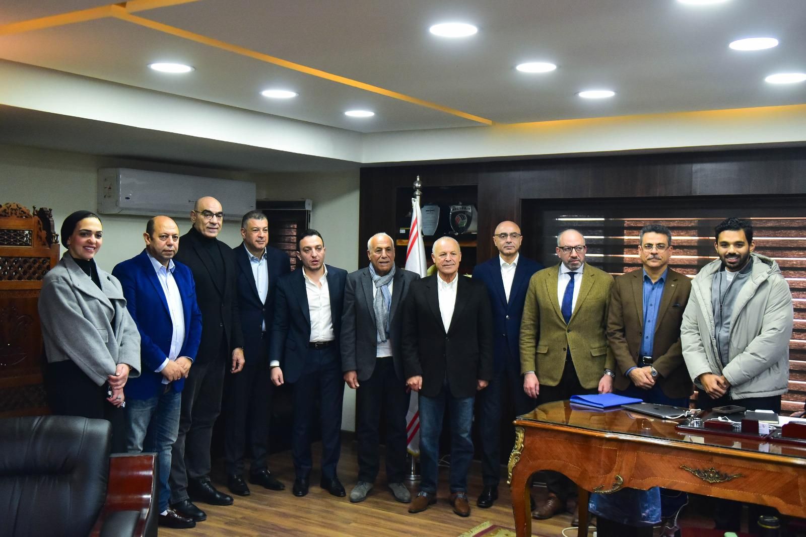 هاني أبو ريدة يناقش مع مجلس الزمالك سبل تطوير الكرة المصرية.. صور