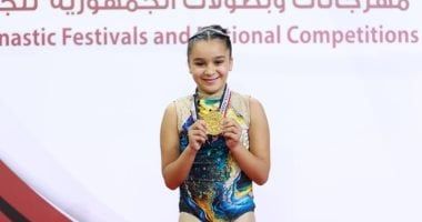 رزان وليد عبد السلام تحصد الذهبية الرابعة فى جمباز الأيروبك