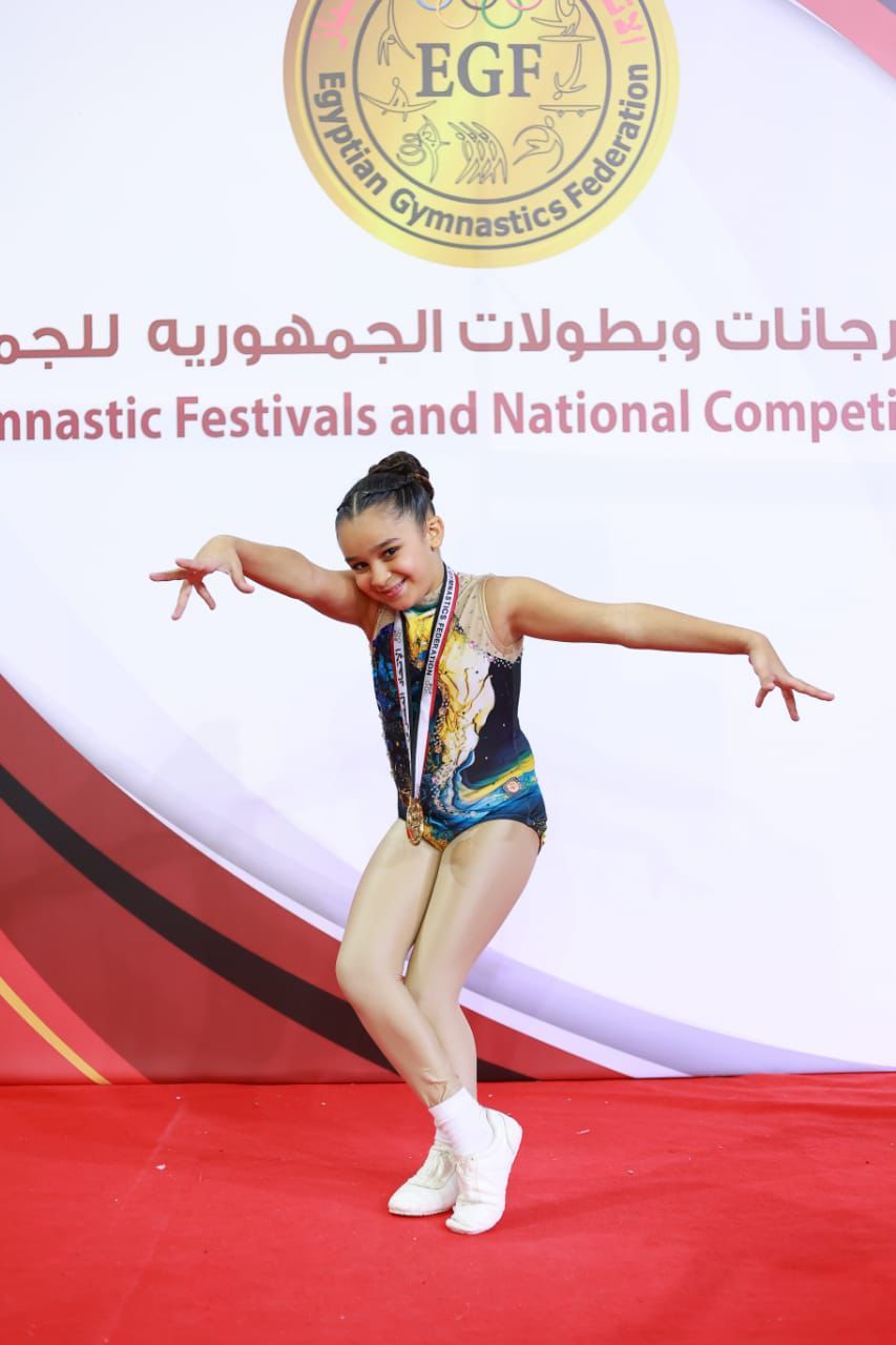 رزان وليد عبد السلام تحصد الذهبية الرابعة فى جمباز الأيروبك