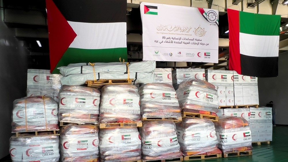 هدية أم الإمارات.. إبحار سفينة المساعدات السادسة الأكبر ضمن عملية الفارس الشهم 3 لدعم قطاع غزة