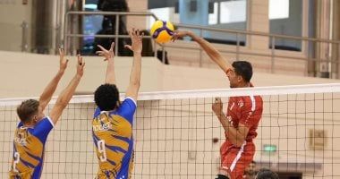 الأهلى يهزم الشرطة القطرى 3 - 1 فى البطولة العربية للطائرة