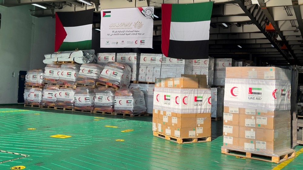 هدية أم الإمارات.. إبحار سفينة المساعدات السادسة الأكبر ضمن عملية الفارس الشهم 3 لدعم قطاع غزة