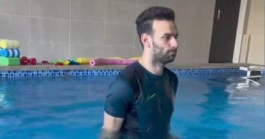 ميدو جابر يواصل برنامجه التأهيلي للعودة إلى تدريبات المصري