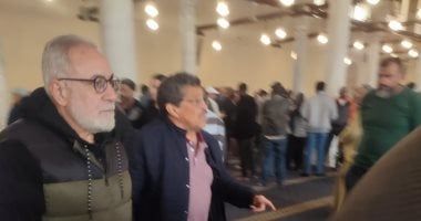 حسام غالى ومحمد عامر وشطة فى جنازة ميمى الشربينى