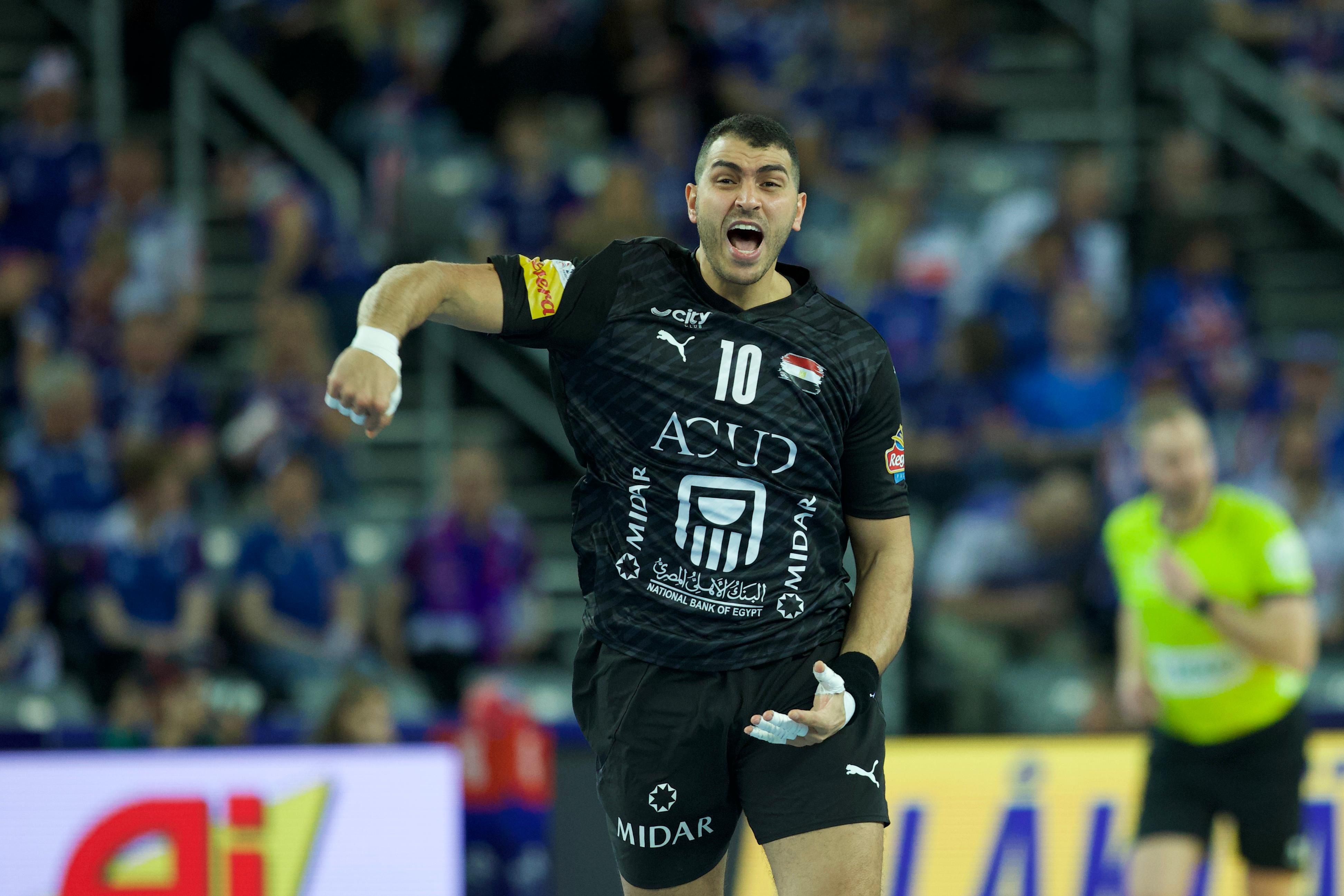 احتفالات لاعبى منتخب مصر لكرة اليد بالفوز على سلوفينيا فى كأس العالم.. صور