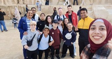 جولة سياحية بالأهرامات للوفود المشاركة ببطولة مصر الدولية البارالمبية للريشة الطائرة