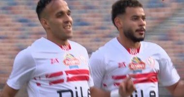 ناصر منسي يحرز هدف التقدم للزمالك أمام الجونة فى الدقيقة 7