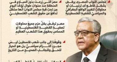 مجلس النواب يؤكد رفضه أى محاولات لتغيير الواقع الجغرافى والسياسى للقضية الفلسطينية (إنفوجراف)