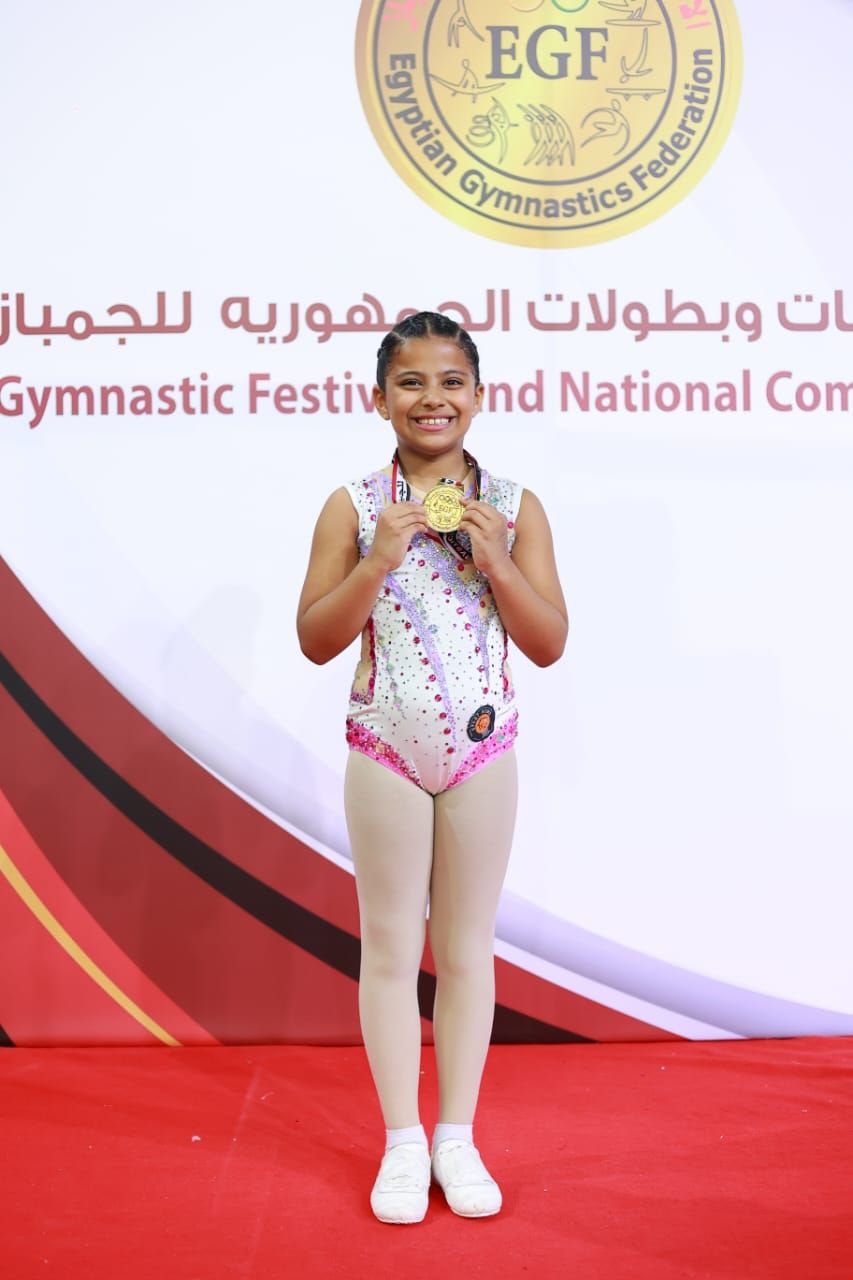 تاليا مطر تحقق المركز الأول فى بطولة الجمهورية للجمباز تحت 9 سنوات