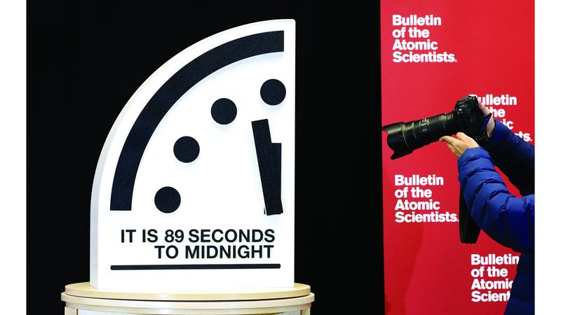 الامارات | «ساعة نهاية العالم» تحذر: باقٍ 89 ثانية على «الكارثة»