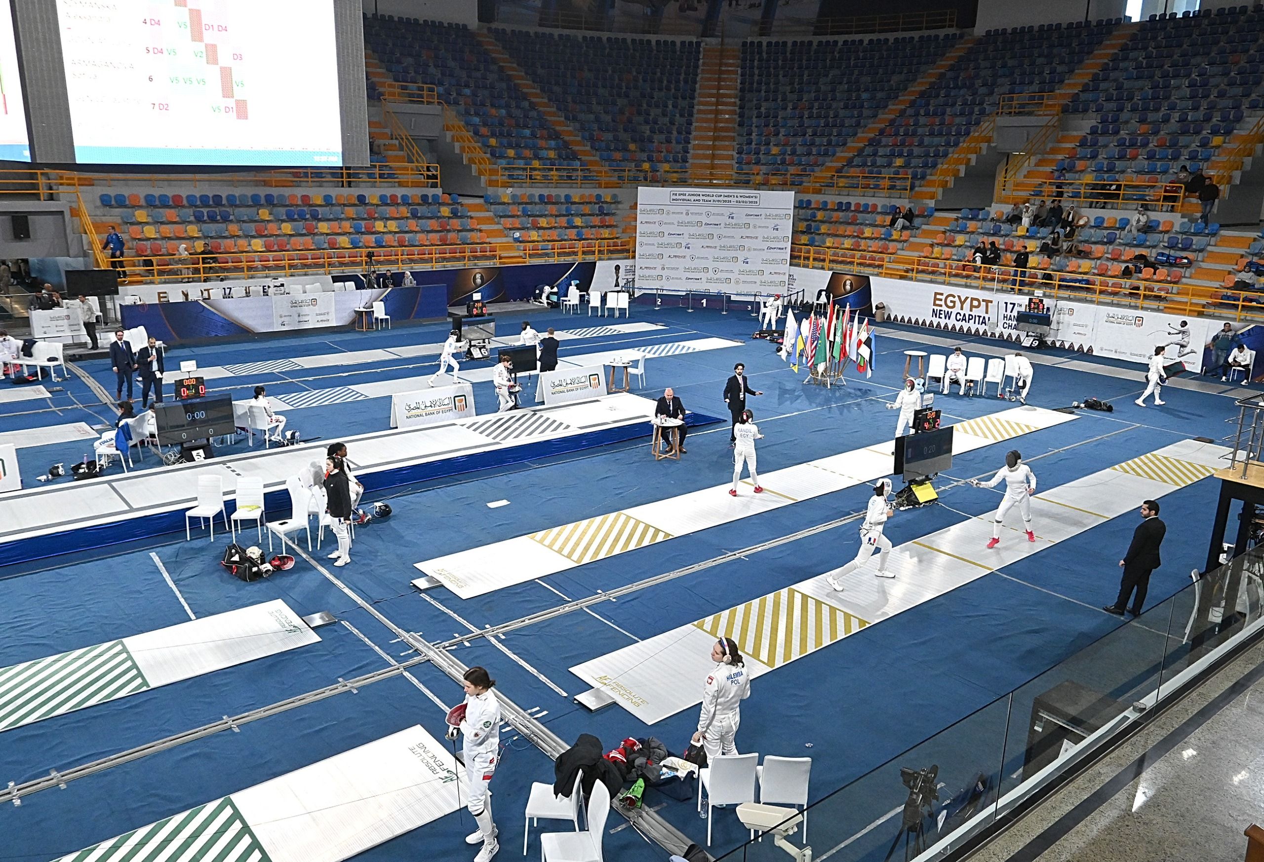 انطلاق اليوم الأول لكأس العالم للناشئين والناشئات لسيف المبارزة بالعاصمة الإدارية الجديدة