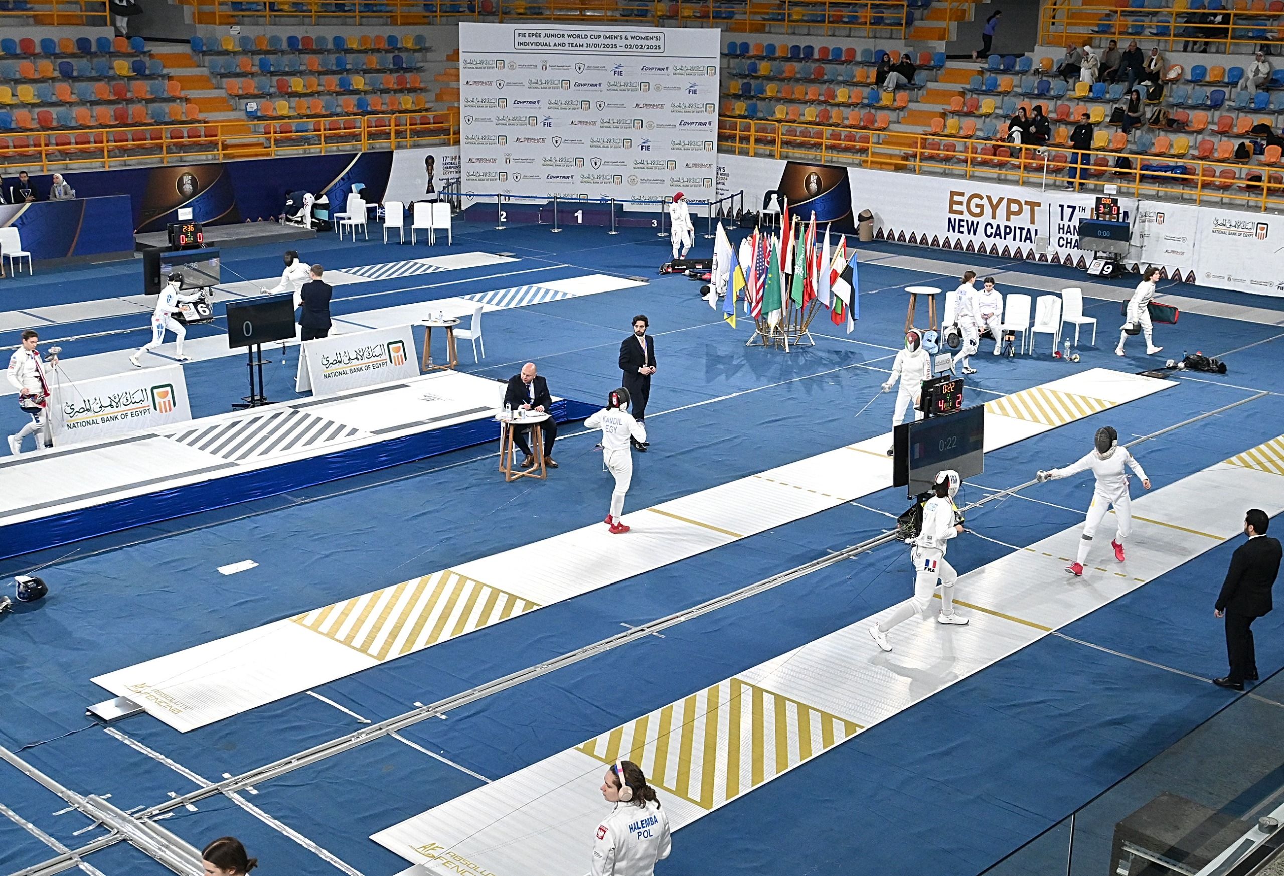 انطلاق اليوم الأول لكأس العالم للناشئين والناشئات لسيف المبارزة بالعاصمة الإدارية الجديدة